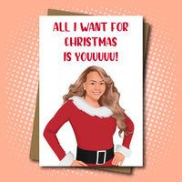 Mariah Carey Inspired Christmas Card - All I was for Christmas is you