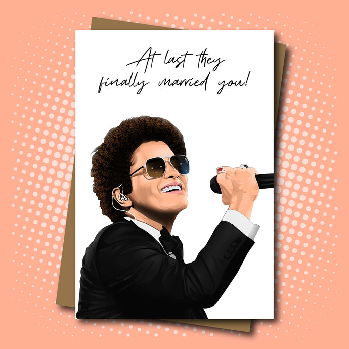 Bruno Mars inspired 'Marry You' Wedding Card
