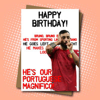 Man Utd - Bruno Fernandes Birthday Card
