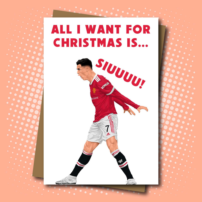 Christiano Ronaldo and Man Utd inspired Christmas Card