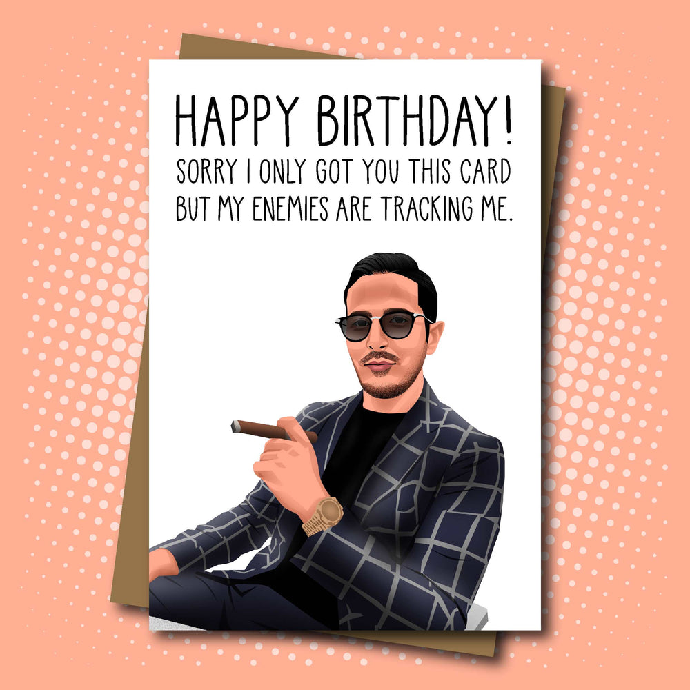 Tindler Swindler inspired Birthday Card