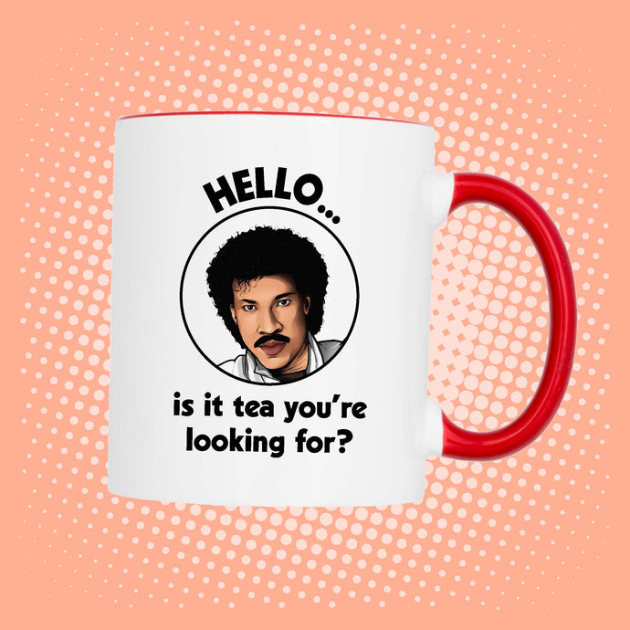 Lionel Ritchie 'Hello, is it tea you're looking for?' Mug