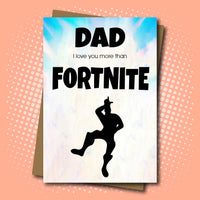 
              Fortnite inspired Father's Day Card for Gamers
            