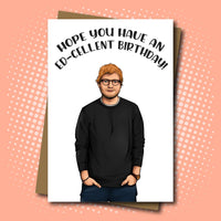 Ed Sheeran Inspired Birthday Card - Ed-cellent!