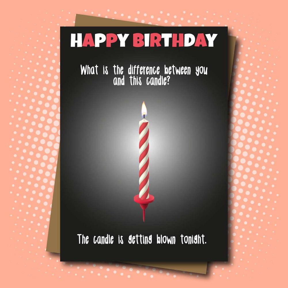 Happy Birthday Candle Getting Blown Card