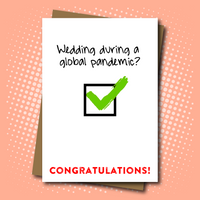 Wedding During a Global Pandemic Tick Box