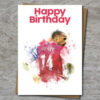 
              Thierry Henry / Arsenal themed Birthday Card - Watercolour Print (Unofficial)
            