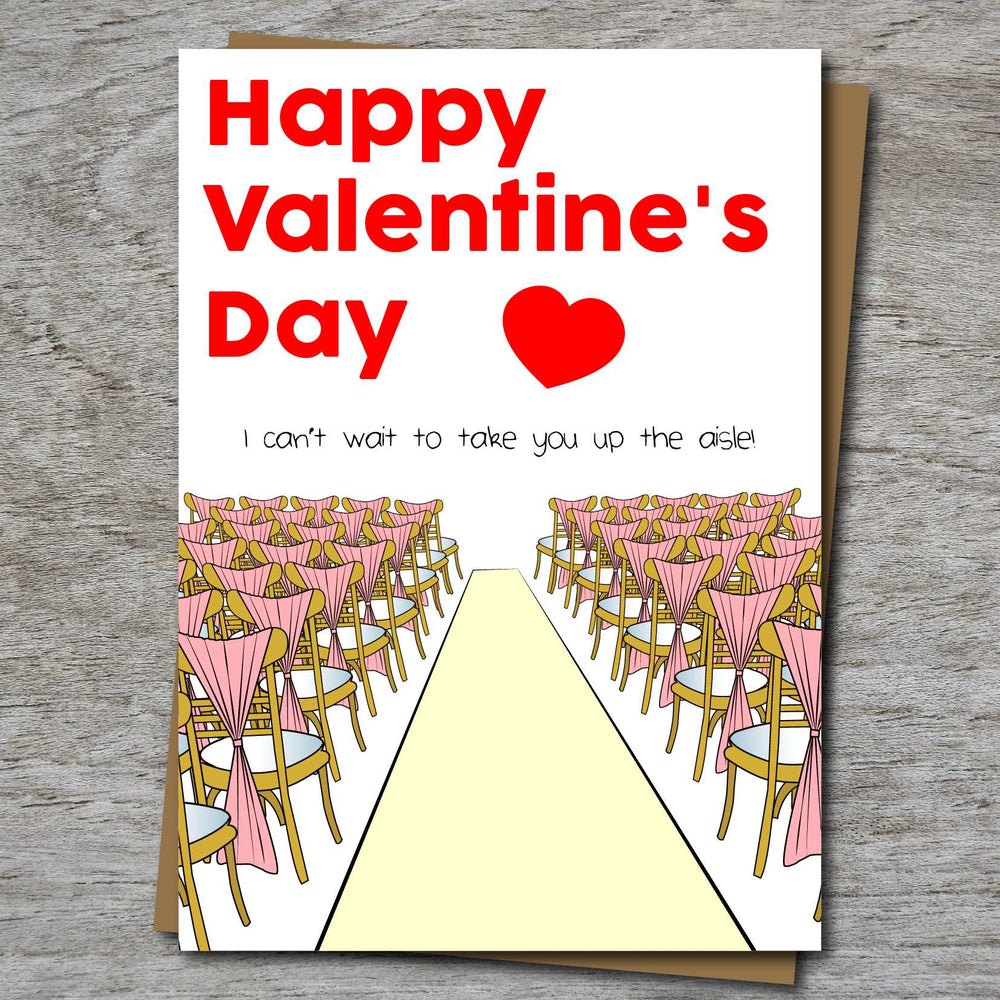 Up the Aisle Valentine's Day Card