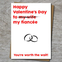 Happy Valentine's Card - Fiancée (Wedding cancelled by COVID)